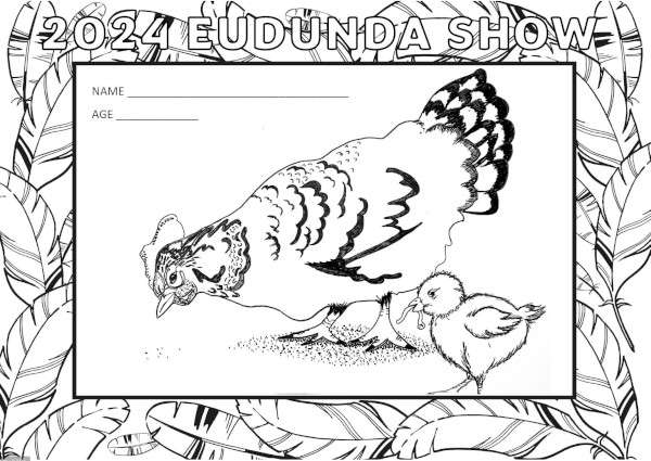 11 - Colouring Competition - Hen & Chicken Entry Form - Eudunda Show 2024