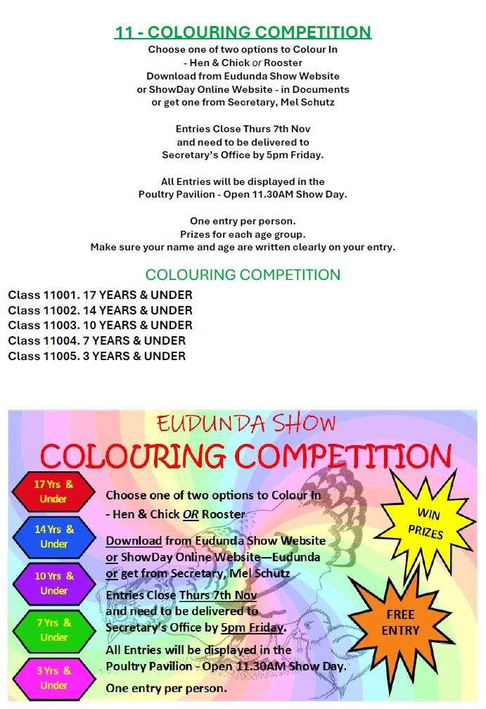 11 - Colouring Competition Information - Eudunda Show 2024