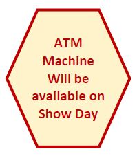 ATM Machine Available on Show Day