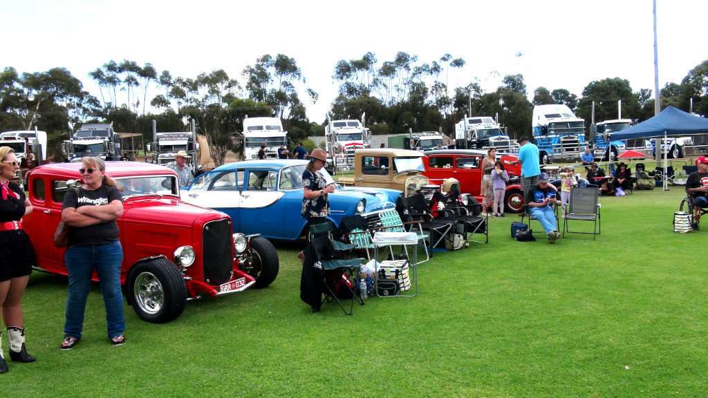 Hot Rods & Trucks in the background