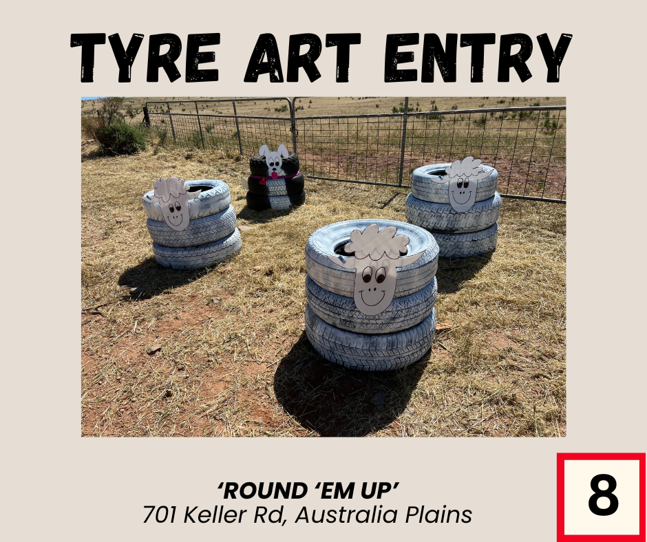 Eudunda Show 2025 - SSkids Tyre Art Entry 8