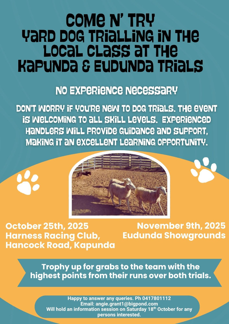 Eudunda Show 2025 - Yard Dog Trials - Come & Try