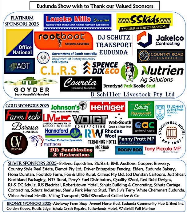 Eudunda Show 2025 SPONSORS
