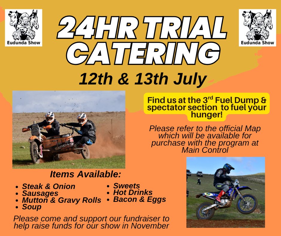 Eudunda Show - 24hr Trail Catering 12th & 13th July 2025