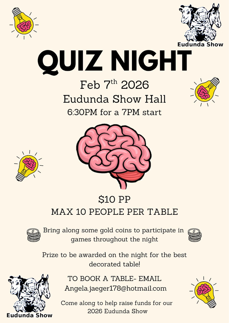 Eudunda Show - Quiz Night 7th Feb 2026