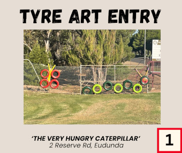 Eudunda Show 2025 - SSkids Tyre Art Entry 1