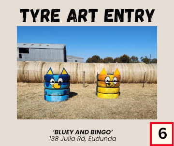 Eudunda Show 2025 - SSkids Tyre Art Entry 6