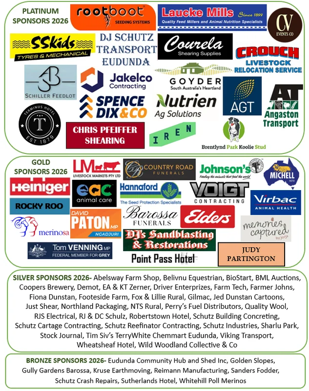 Eudunda Show 2026 - Sponsors all levels