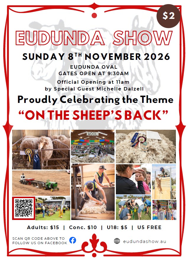 Eudunda Show 2026 - Front Page