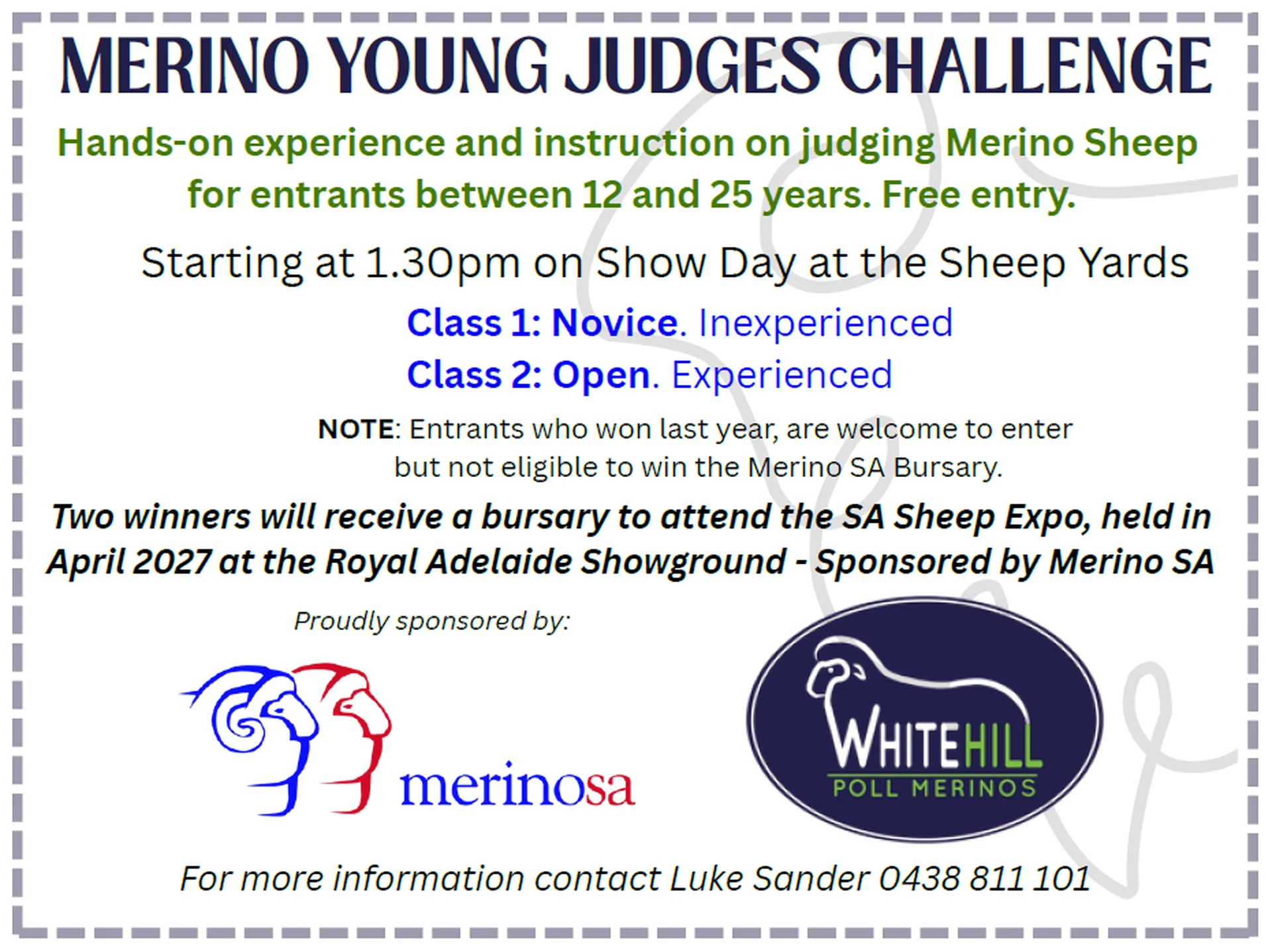 Eudunda Show 2026 - Merino Young Judges Challenge