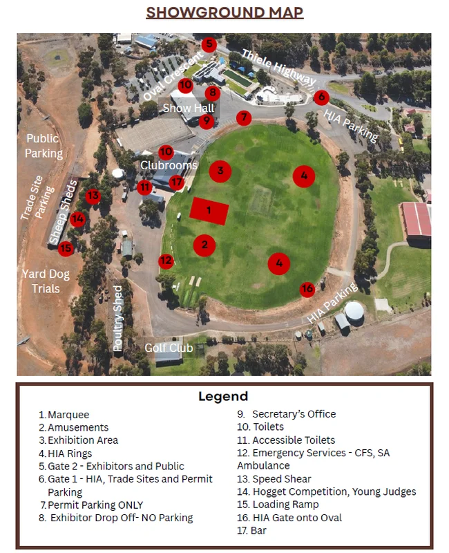 Eudunda Show Map 2026