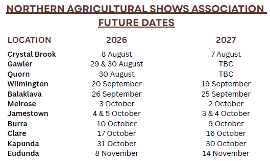 NASA Show Dates 2026 - 2027